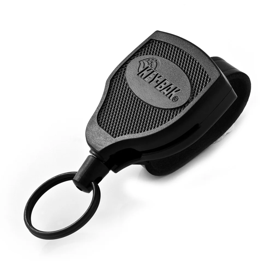 KEY-BAK - SUPER48 Retractable Keychain with Leather Loop