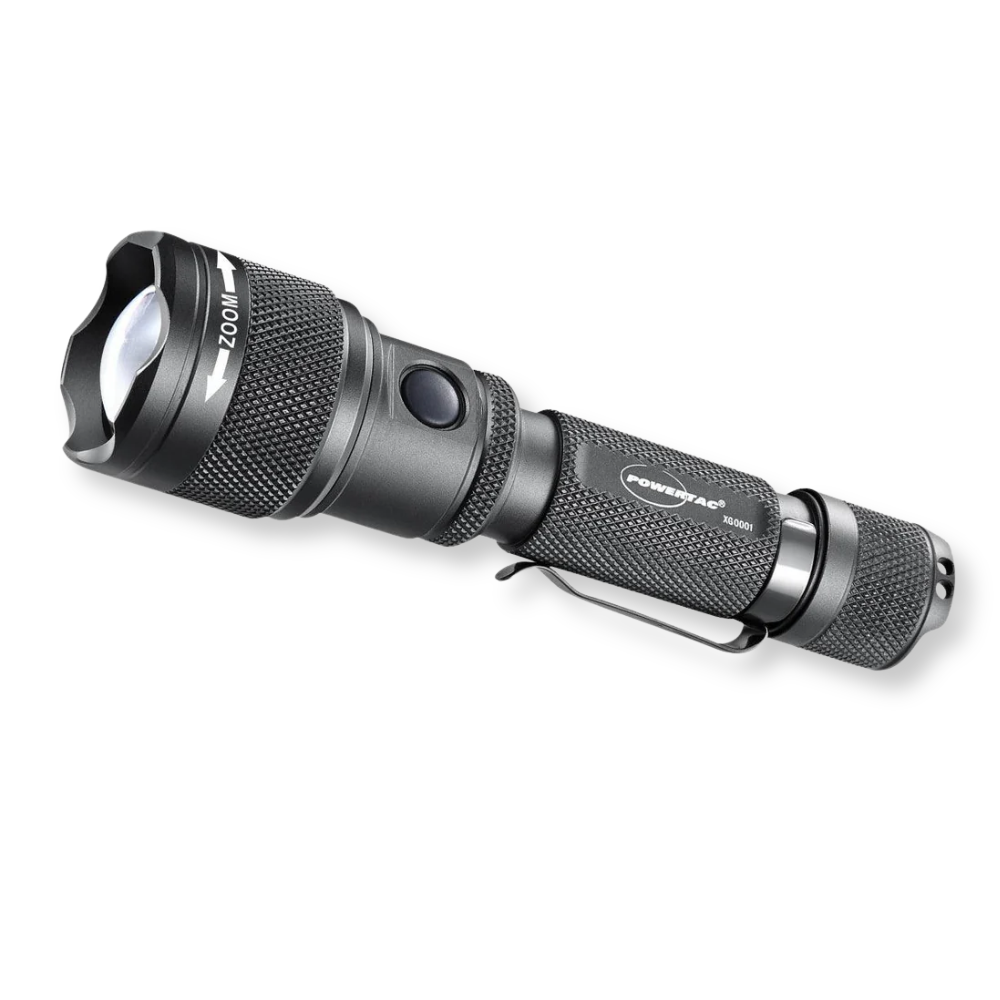 Powertac - FlexBeam GEN2 | 2000 Lumens Adjustable Beam Flashlight