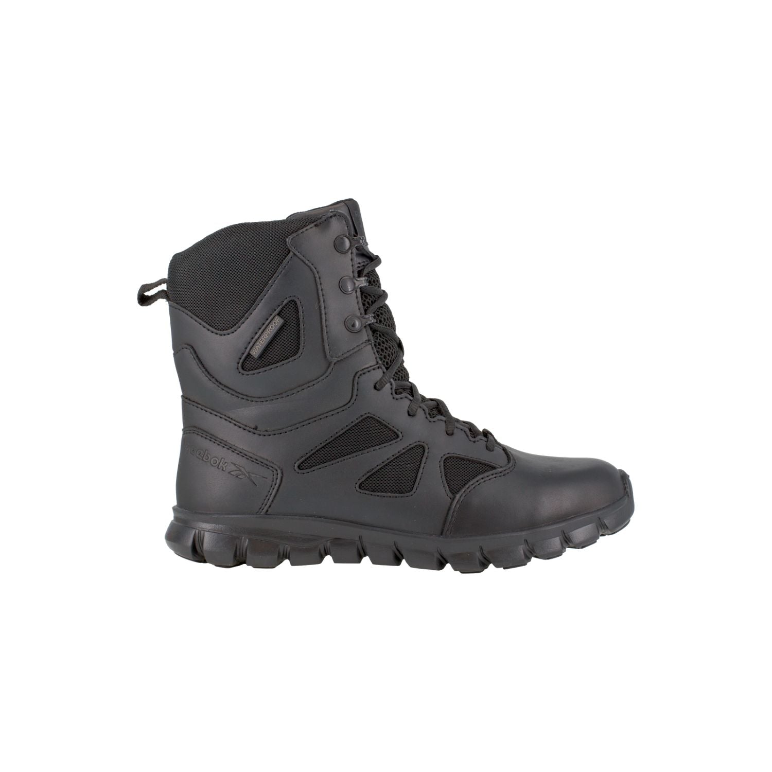 Reebok - Sublite Cushion Men's 8" Tactical Waterproof Boot with Side Zipper - Black