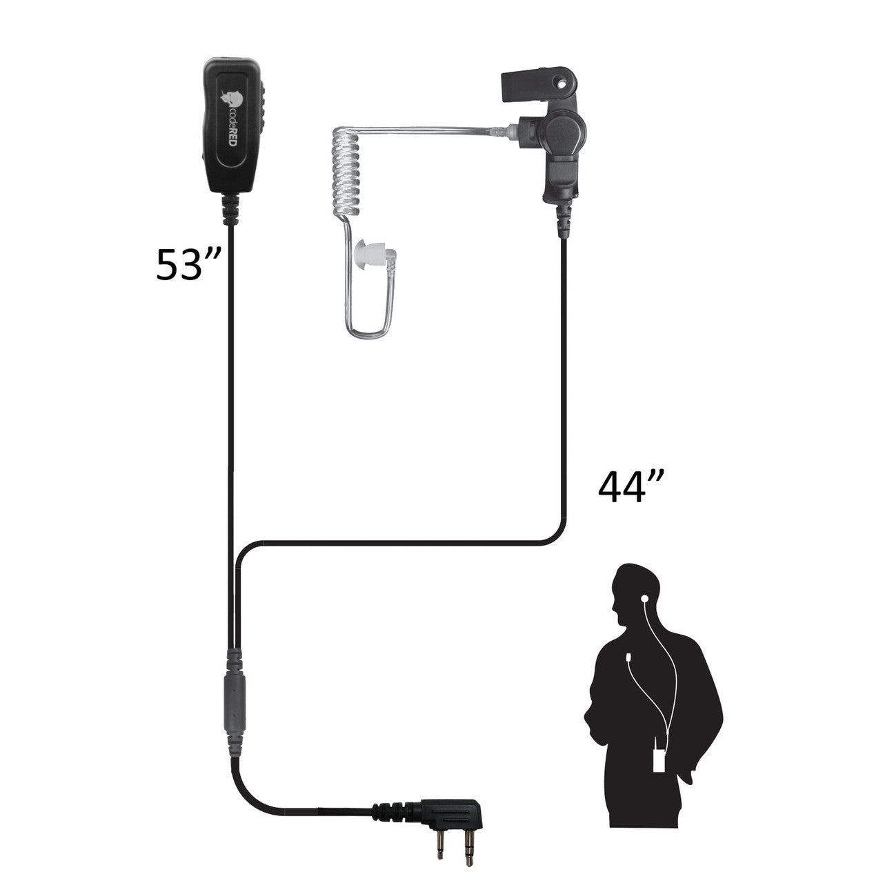 codeRED - Investigator Two-Wire Microphone | M7 Connector