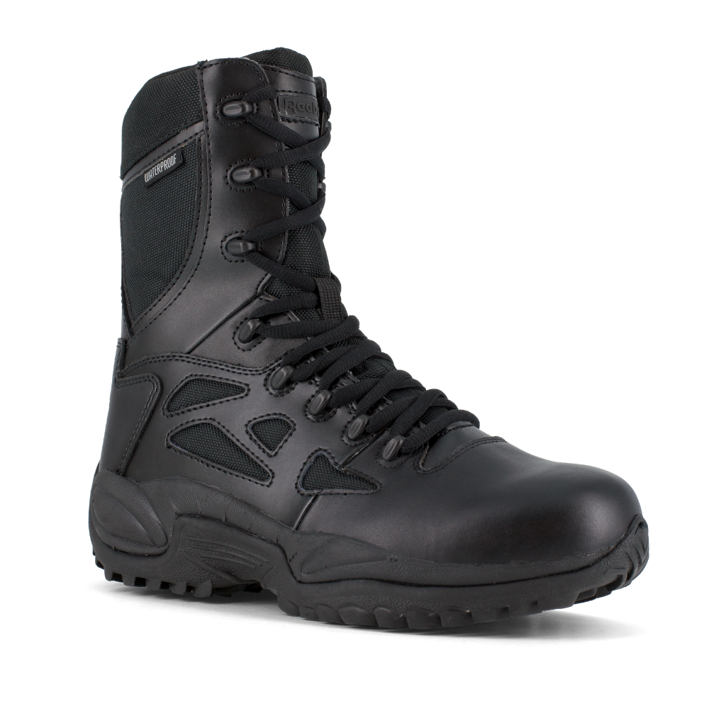 Reebok - Rapid Response 8" Waterproof Side Zip Boot | Black